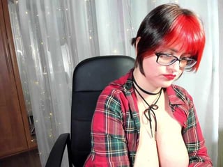 Webcam Belle - karina-cute redhead vixen she takes her sexy lingerie set off and even rubs her shaved pussy to taste her own love juices online