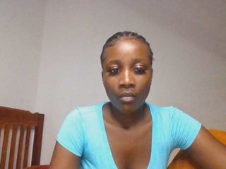 Webcam Belle - flirtyarrya ebony cam babe gets her shaved pussy worked over on camera