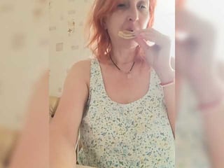 Webcam Belle - mssangela redhead vixen she takes her sexy lingerie set off and even rubs her shaved pussy to taste her own love juices online